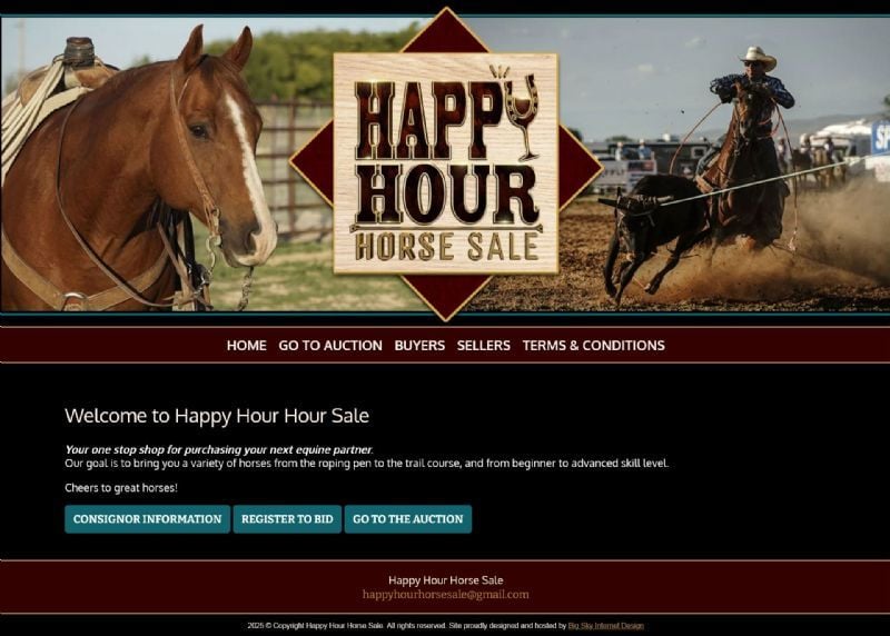The brand-new Happy Hour Horse Sale online auction is LIVE! Bid on roping, barrel, trail, ranch and beginner-safe horses.