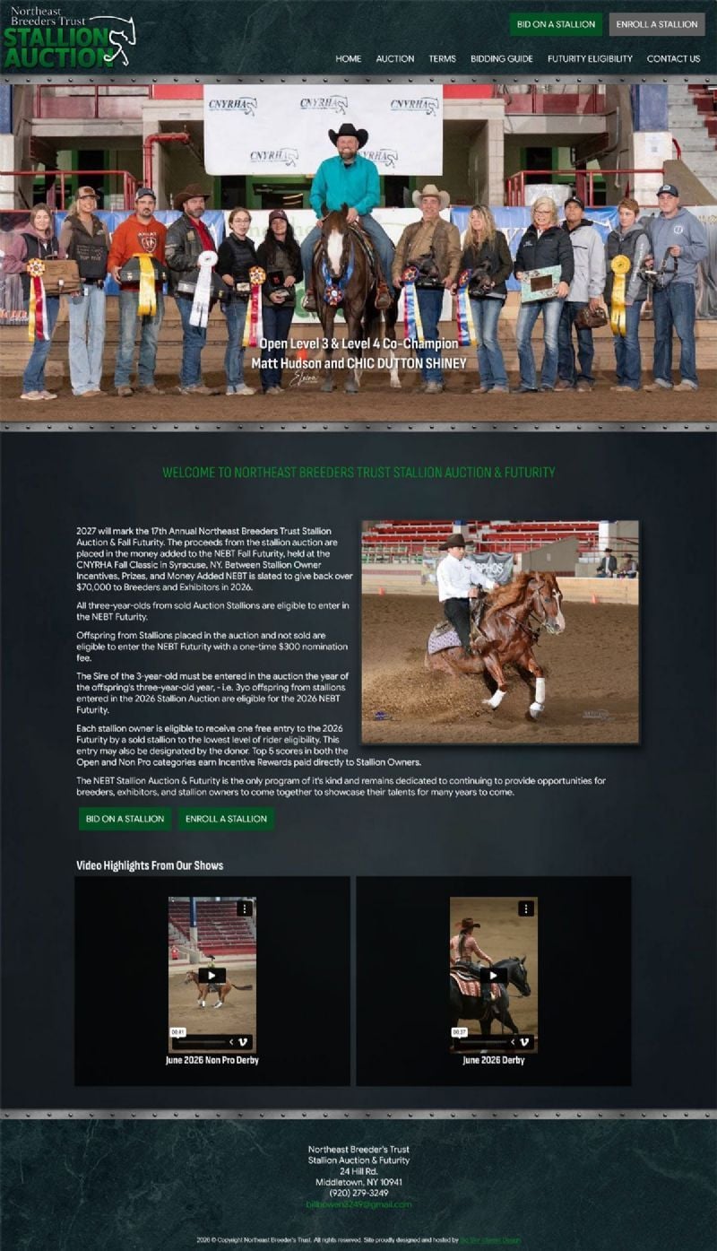 Northeast Breeders Trust Stallion Auction & Futurity