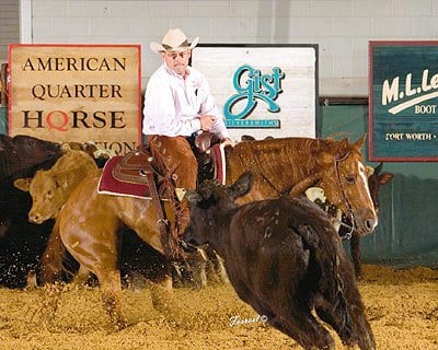 Tom Bruch and his cutting horse